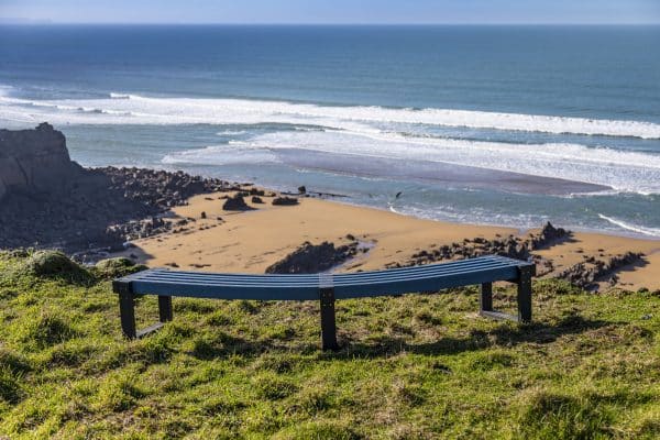 Recycled plastic sustainable Atlantic bench in partnership with Ocean Recovery Project