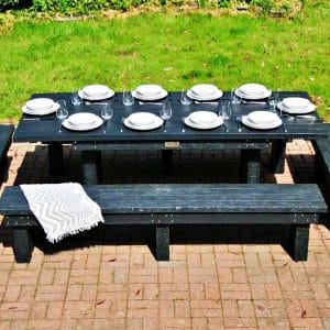 Padstow large luxury outdoor dining set handmade from recycled plastic, sustainable and durable Padstow Large Dining Set
